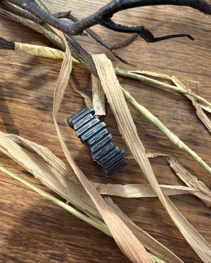Charcoal Geometry Ring