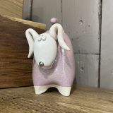 Ceramic Pink Dog