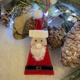 Fused Glass Santa Christmas Decoration