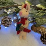 Festive Piglet Christmas Decoration