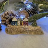 Tenby Houses Christmas Driftwood Decoration