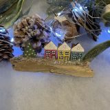 Tenby Houses With Seagull Christmas Driftwood Decoration