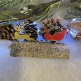 Festive Sleigh Christmas Driftwood Decoration