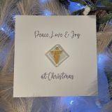 Magnet Peace, Love And Joy Christmas Card