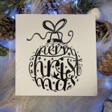 Black Bauble Christmas Card