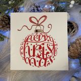 Red Bauble Christmas Card