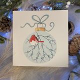 Blue Bauble Christmas Card