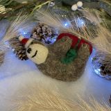 Festive Sloth Christmas Decoration