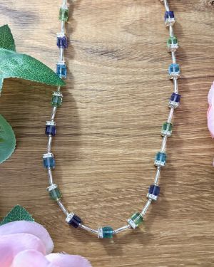 Blue And Green Crystal Necklace