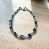 Blue And Green Crystal Bracelet