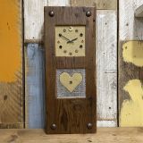 Single Heart Button Clock