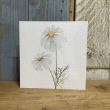 White Flower Watercolour Card