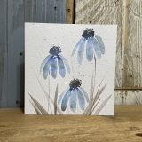 Blue Flower Watercolour Card
