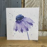 Purple Flower Watercolour Card