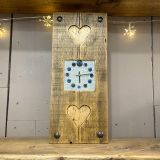 Double Heart Button Clock
