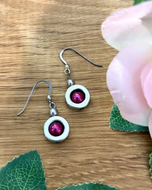 Pink Hematite Earrings