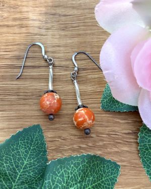 Orange Jasper Earrings