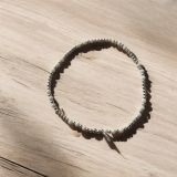Silver And White Bead Bracelet