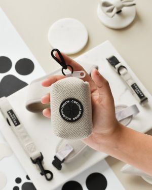 Brown Tweed Poo Bag Holder