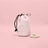 Baby Pink Heart Drawstring Treat Pouch