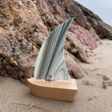 Turquoise Glass Boat