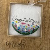 Congratulations Glass Hanging