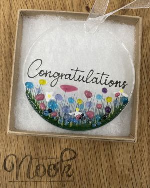 Congratulations Glass Hanging