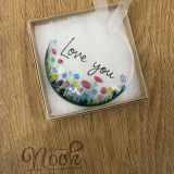 Love You Glass Hanging