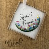 Special Friend Glass Hanging