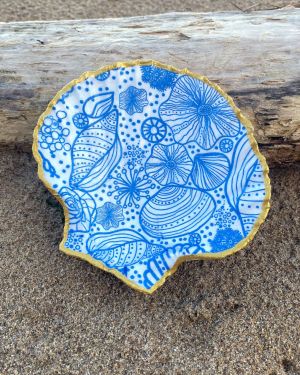 Blue Shells Scallop Sea Shell