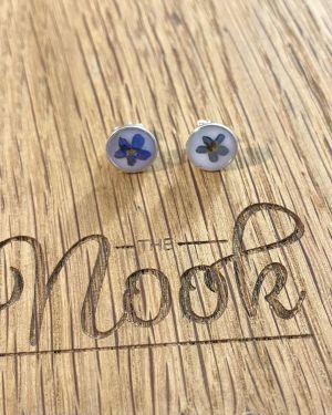 Blue Flower Studs