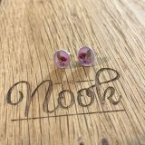 Pink Flower Studs