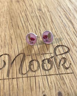 Pink Flower Studs