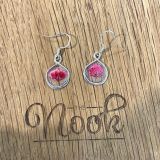 Red Flower Earrings