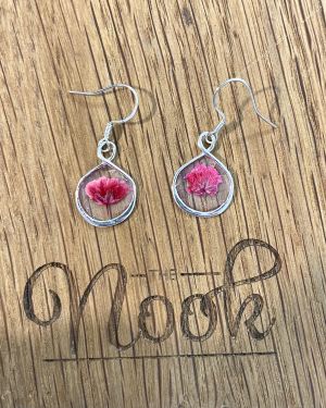Red Flower Earrings