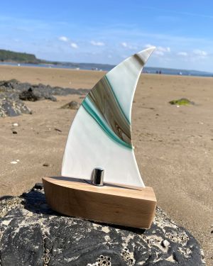 Turquoise Glass Boat