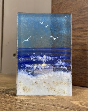 Sea And Gulls Tea Light Holder
