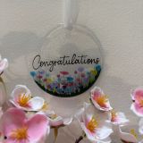 Congratulations Glass Hanging