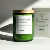 Pear Blossom And Mimosa Wine Bottle Candle