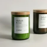 Rhubarb And Rose Wine Bottle Candle
