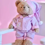 Teddy Bear In Pink Stripe Pyjamas