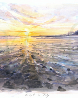 Twilight On Tenby Beach