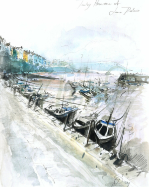 Tenby Harbour At Low Tide