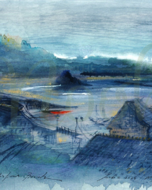 Tenby Harbour At Dusk
