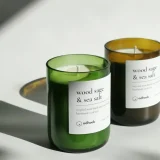 Wood Sage And Sea Salt Wine Bottle Candle