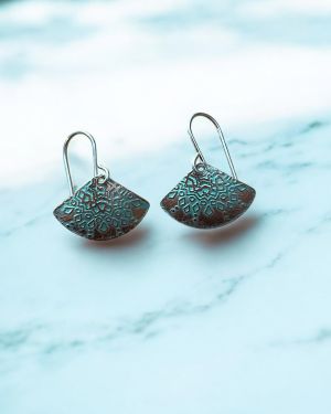Copper Fan Earrings