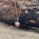 Purple Floral Sea Glass Necklace