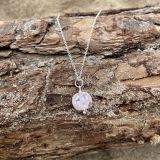 Pink Floral Sea Glass Necklace