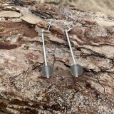 Grey Sea Glass Dangler Earrings