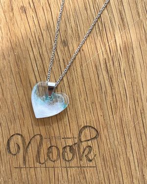 Acrylic White Heart Necklace